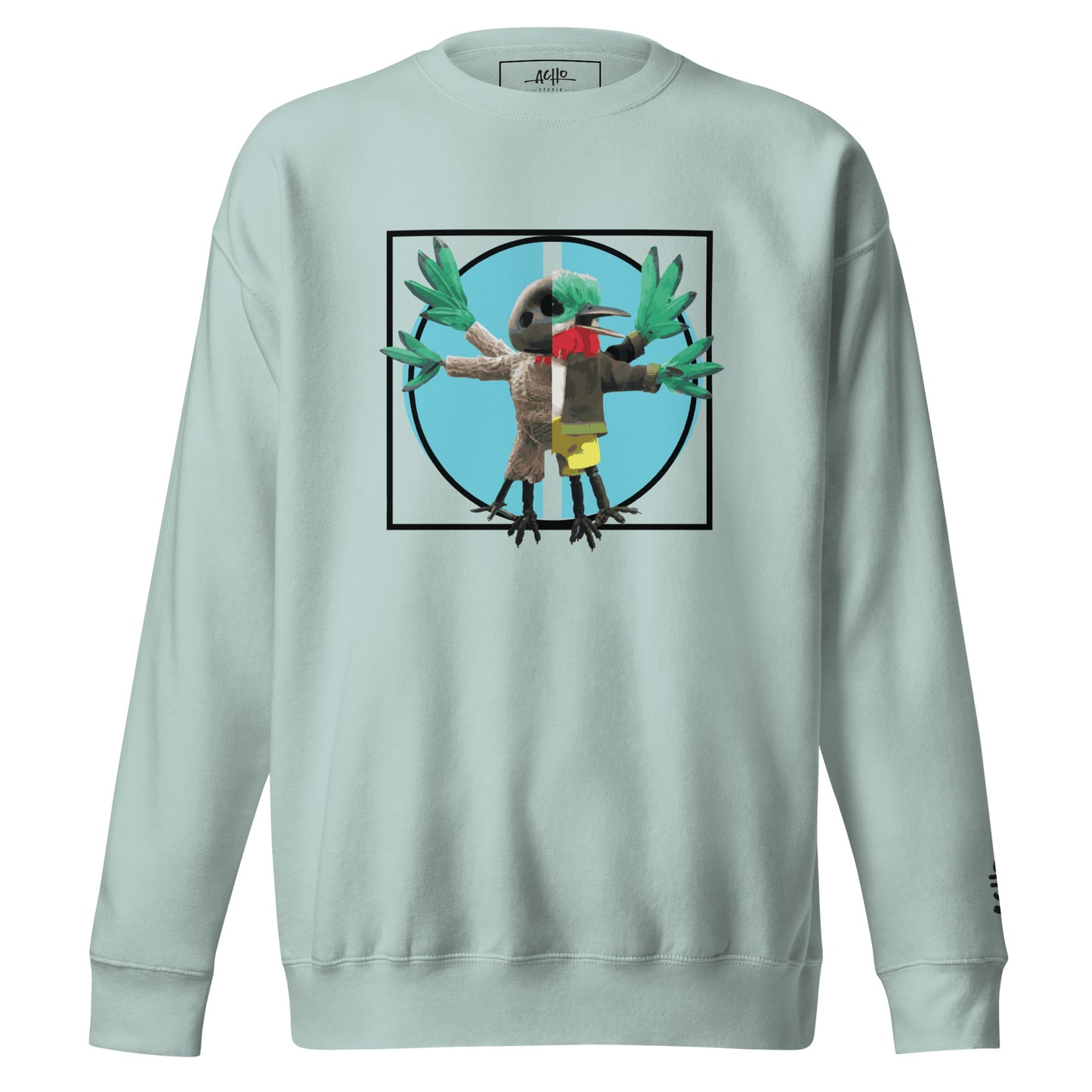 San Pedrito de Vitruvio - Unisex Premium Sweatshirt Embroidered logo sleeve