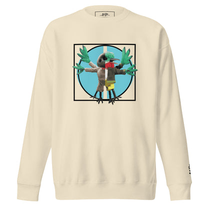 San Pedrito de Vitruvio - Unisex Premium Sweatshirt Embroidered logo sleeve