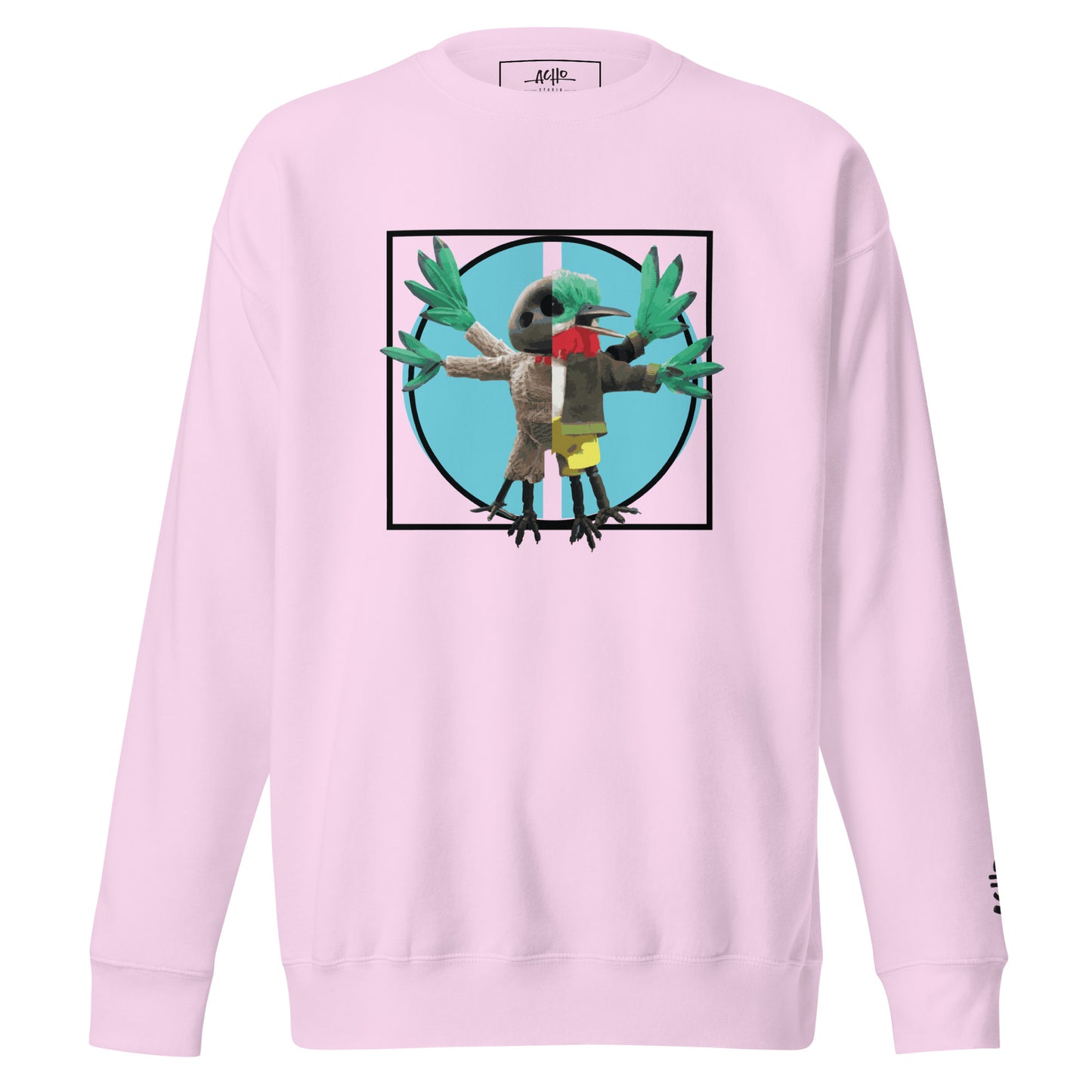 San Pedrito de Vitruvio - Unisex Premium Sweatshirt Embroidered logo sleeve