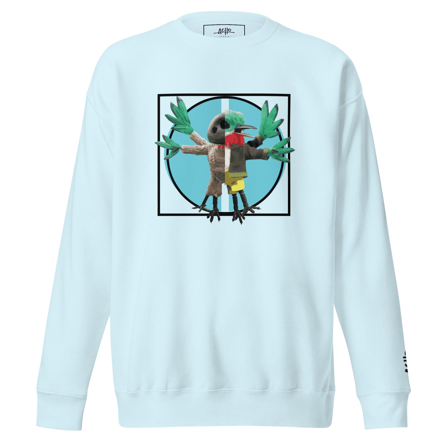 San Pedrito de Vitruvio - Unisex Premium Sweatshirt Embroidered logo sleeve