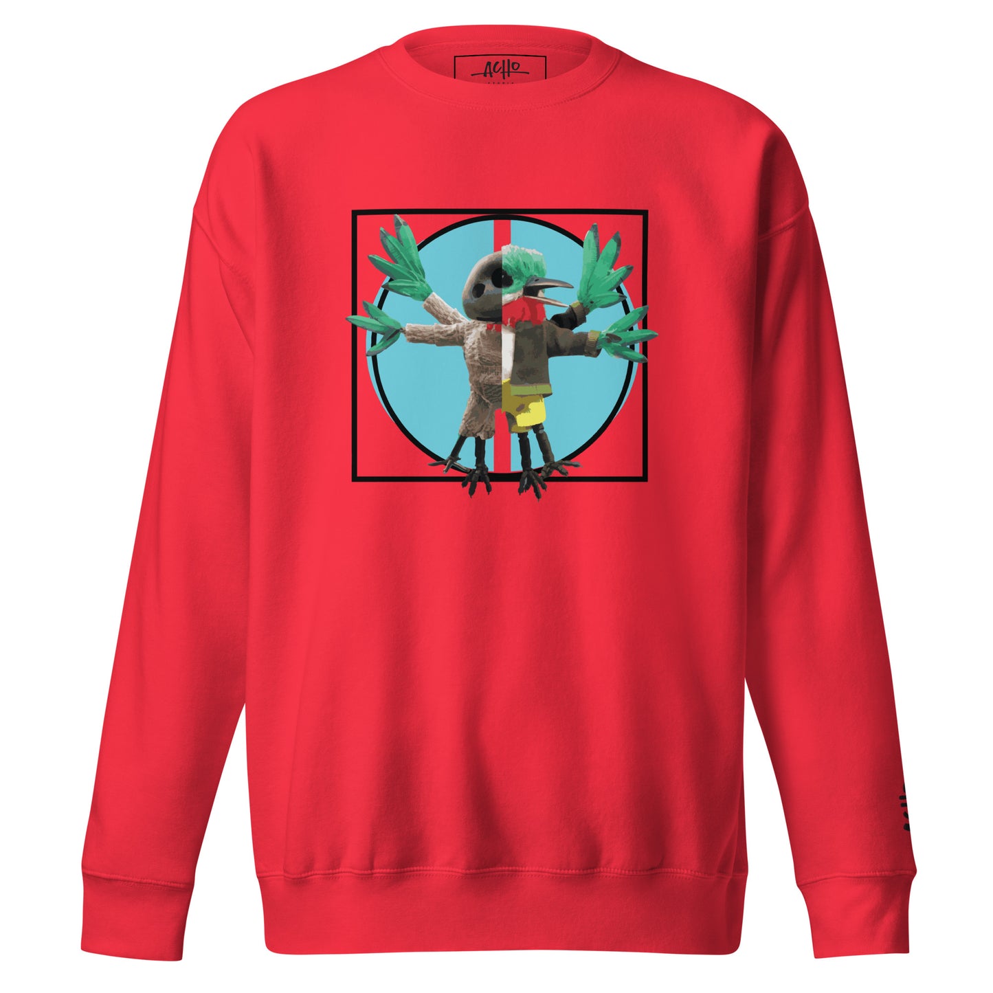 San Pedrito de Vitruvio - Unisex Premium Sweatshirt Embroidered logo sleeve
